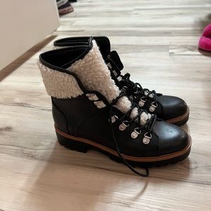 Marc fisher fur detail boots